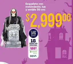 Soriana Híper Falabella Esqueleto con movimiento, luz y sonido 50 cm. oferta