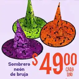 Soriana Mercado Sombrero neón de bruja oferta