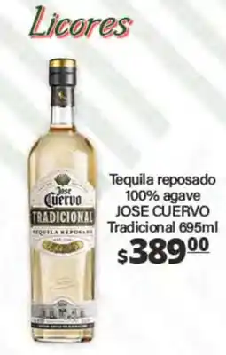 La Comer Jose Cuervo Tequila Reposado 100% agave tradicional oferta