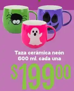 Soriana Híper Taza cerámica neón oferta