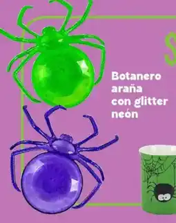 Soriana Híper Botanero araña con glitter neón oferta