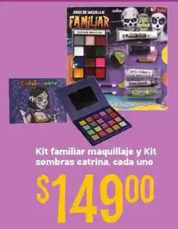 Soriana Híper Kit familiar maquillaje y Kit sombras catrina oferta
