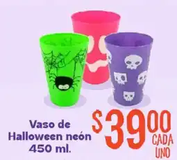 Soriana Mercado Vaso de Halloween neón oferta