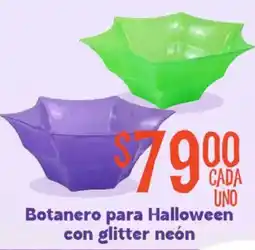 Soriana Mercado Botanero para Halloween con glitter neón oferta