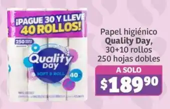 Soriana Súper Quality Day papel higiénico oferta