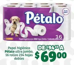 Soriana Súper Pétalo papel higiénico ultra jumbo oferta