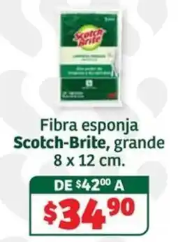 Soriana Súper Scotch-Brite fibra esponja oferta