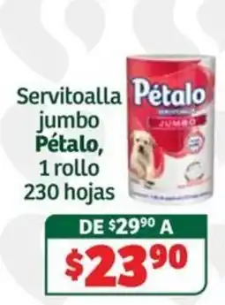 Soriana Súper Pétalo servitoalla jumbo oferta