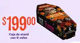 Soriana Mercado home style design caja de ataúd con 6 velas oferta