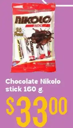 Soriana Híper Chocolate Nikolo stick oferta