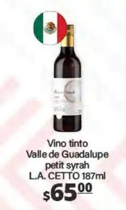 La Comer L.A. CETTO vino tinto Valle de Guadalupe petit syrah oferta