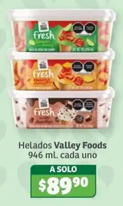 Soriana Súper Helados Valley Foods oferta