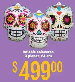 Soriana Híper Inflable calaveras oferta