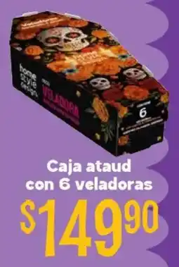 Soriana Híper Home Style Design Caja ataud con 6 veladoras oferta