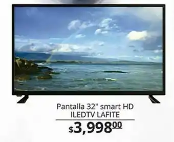 La Comer Pantalla 32" smart hd iledtv lafite oferta