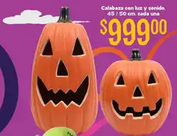 Soriana Híper Calabaza con luz y sonido oferta