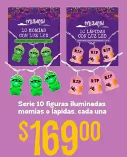 Soriana Híper Halloween 10 momias con luz led 10 lápidas con luz led oferta