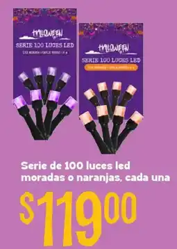 Soriana Híper Halloween serie 100 luces led oferta