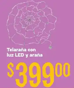 Soriana Híper Telaraña con luz LED y araña oferta