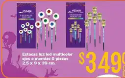 Soriana Híper Estacas luz led multicolor ojos o momias oferta