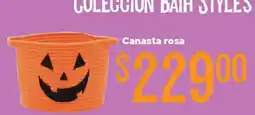Soriana Híper Colecion Bath Styles Canasta rosa oferta
