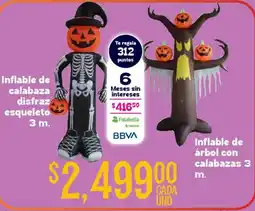 Soriana Híper Falabella Inflable de calabaza disfraz esqueleto 3 m. Inflable de árbol con calabazas 3 m. oferta