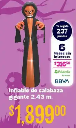 Soriana Híper Falabella Inflable de calabaza gigante oferta