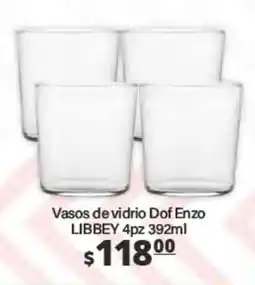 La Comer Libbey vasos de vidrio dof enzo oferta