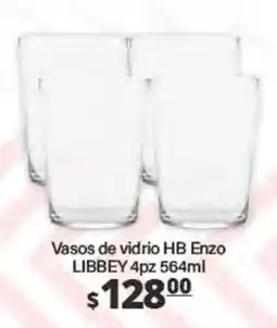 La Comer Libbey vasos de vidrio hb enzo oferta