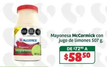 Soriana Súper Mayonesa McCormick con jugo de limones oferta