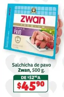 Soriana Súper Zwan salchicha de pavo oferta