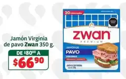 Soriana Súper Zwan jamón de pavo virginia oferta