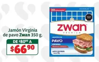 Soriana Súper Zwan jamón de pavo virginia oferta