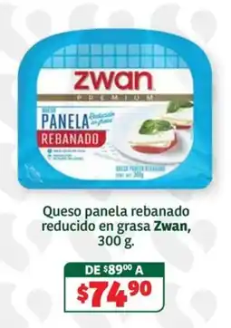 Soriana Súper Zwan queso panela rebanado oferta