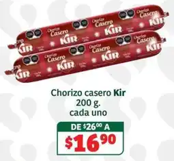 Soriana Súper Chorizo casero Kir oferta