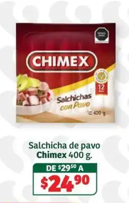 Soriana Súper Chimex Salchicha con Pavo oferta