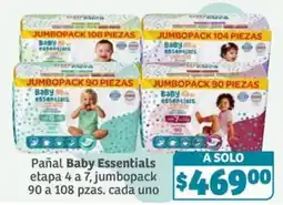 Soriana Súper Baby Essentials pañal etapa 4 a 7 oferta