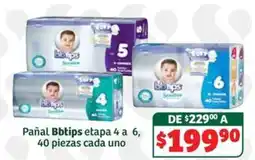 Soriana Súper Bbtips Pañal etapa 4 a 6 oferta