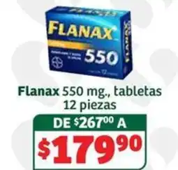 Soriana Súper Flanax 550 mg, tabletas oferta