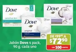 Soriana Súper Dove jabón oferta