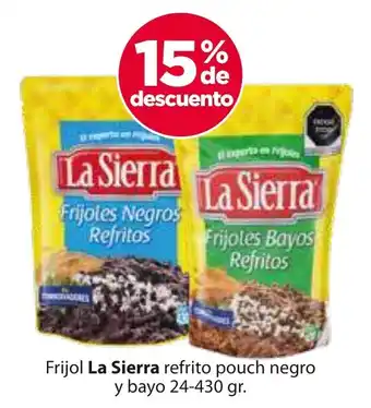 Frijol La Sierra refrito pouch negro y bayo