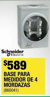Base para medidor de 4 mordazas schneider electric