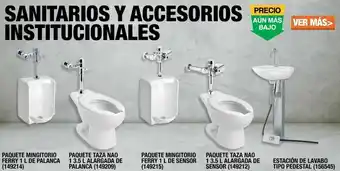 Sanitarios y accesorios institucionales