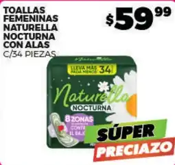 Merco Naturella Toallas Femeninas Nocturna Con Alas oferta