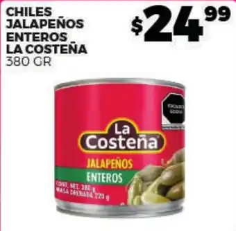 Merco La Costeña chiles jalapeños enteros oferta