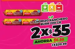 Merco Burr chorizo ranchero oferta
