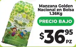 HEB Pure Harvest Manzana Golden Nacional en Bolsa oferta