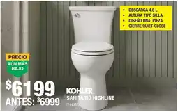 The Home Depot Kohler Sanitario Highline oferta