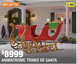 The Home Depot Animatronic Trineo De Santa oferta