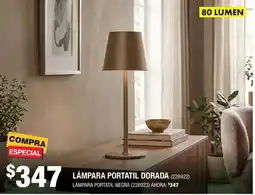The Home Depot Lámpara Portatil Dorada oferta